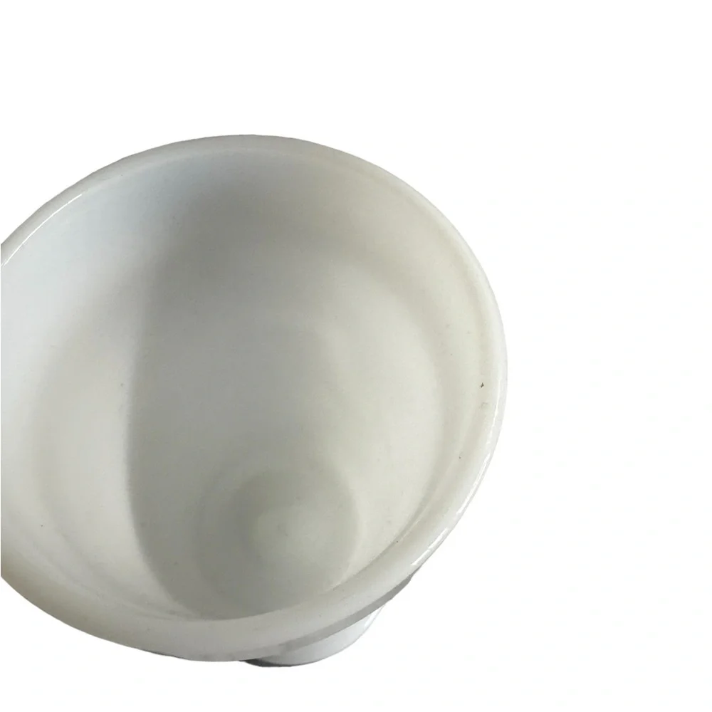 TWO VINTAGE WHITE MILK GLASS GRAPEVINE  PEDESTAL BASE - Picture 3 of 12